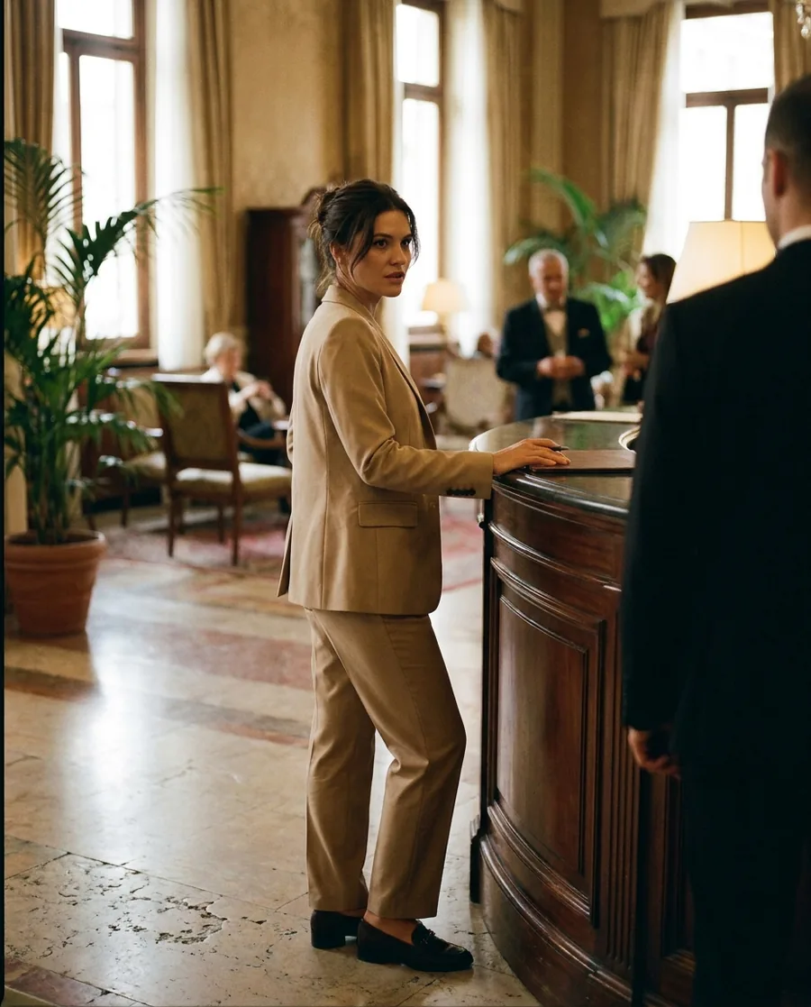A hotel-federation representative in a hotel lobby